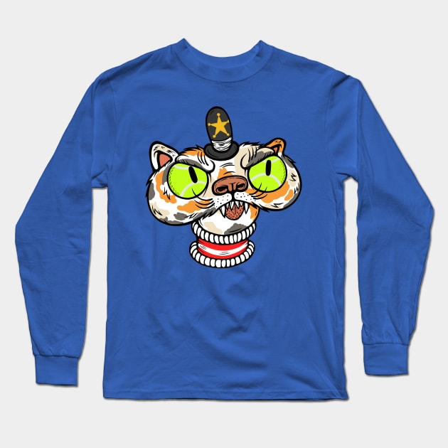 Sir Sock, Cat Cop Long Sleeve T-Shirt by flynnryanart